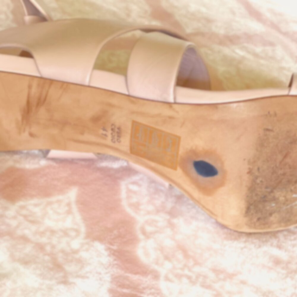 Phillip Lim 3.1 Dusty Pink Leather Sandal Crystal Ankle Strap - Picture 13 of 13